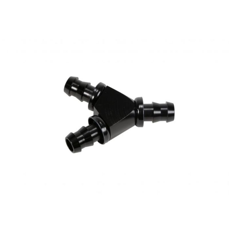 Fleece  Performance FPE-FIT-Y08-BLK 1/2in Black Anodized Aluminum Y Barbed Fitti