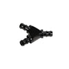 Fleece  Performance FPE-FIT-Y08-BLK 1/2in Black Anodized Aluminum Y Barbed Fitti