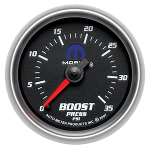 AutoMeter 880011 AutoMeter Gauge Boost 2-1/16in. 35PSI Mechanical Black fits Mopar