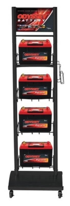 Odyssey Battery ODY4RETAILER 4-Battery Display Rack (1 Wide x 4 High)
