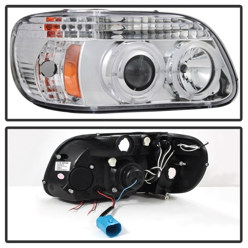 Spyder 5010148 fits Ford 95-01 Explorer 1PC Projector Headlights LED Halo Chrm