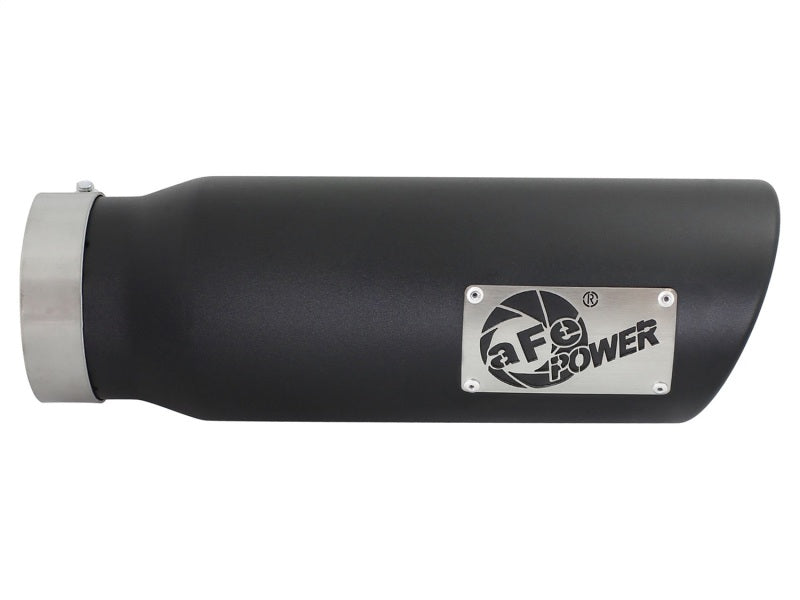 AFE 49T40501-B15 Diesel Exhaust Tip Bolt On Black 4in Inlex x 5in Outlet x 15in