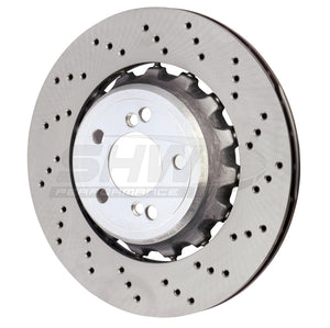 SHW Performance BRR44812 SHW 15-18 fits BMW M3 3.0L Right Rear Cross-Drilled Lightweight Brake Rotor (34212284812)