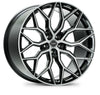 Vossen HF-2 22x11 - 5x130 - ET50 - Deep Face - 71.6 -- Brushed Gloss Black Wheel