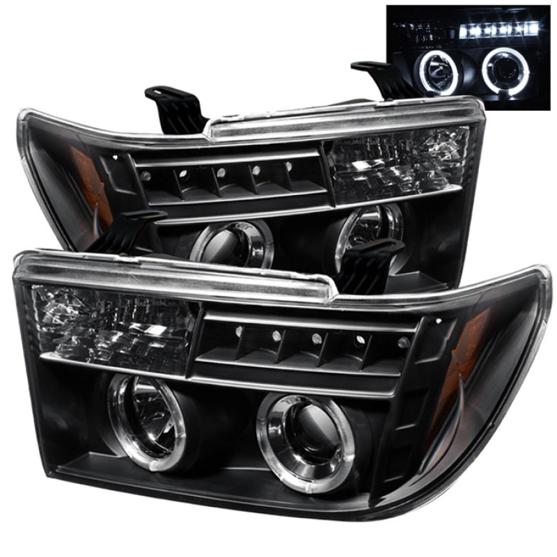 Spyder 5012029 fits Toyota 07-13 Tundra 3 Projector Headlights LED Halo LED Blk