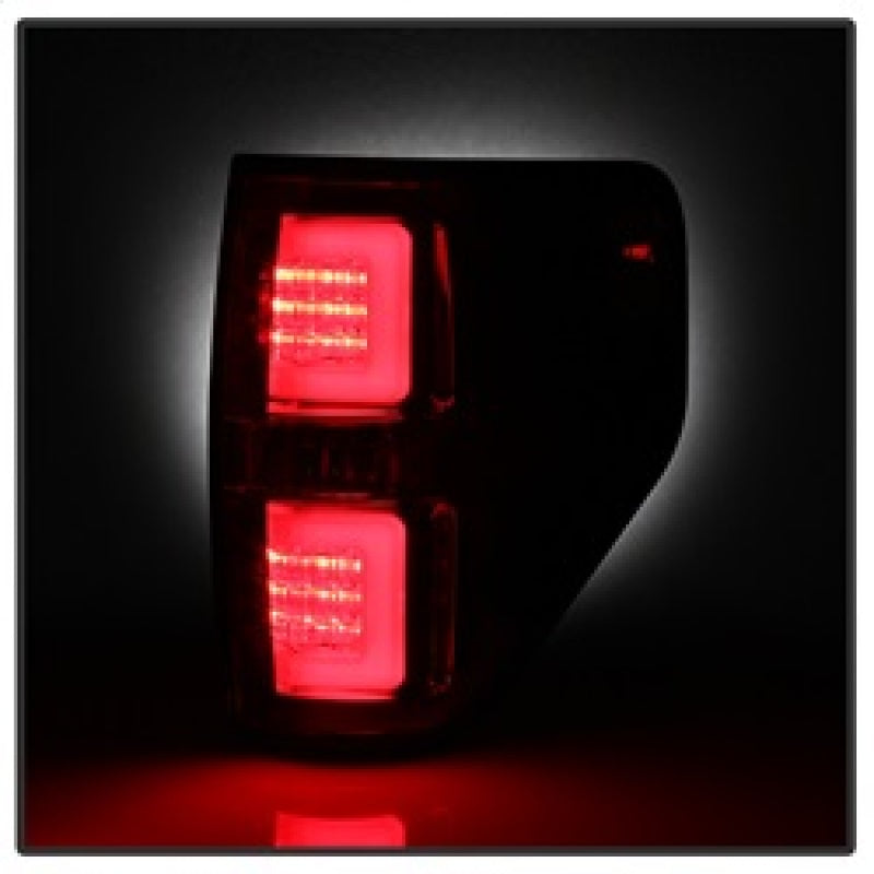 Spyder 5084224 fits Ford 09-14 F150 V2 Light Bar LED Tail Lights - Red Clear (A