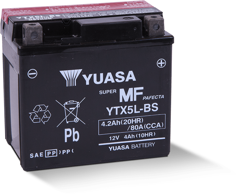 Yuasa YUAM32X5B YTX5L-BS Maintenance Free AGM 12 Volt Battery (Bottle Supplied)