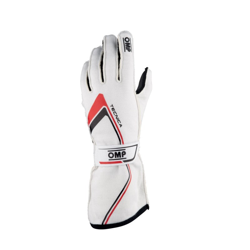 OMP IB0-0772-A01-020-L Tecnica Gloves My2021 White - Size L (Fia 8856-2018)