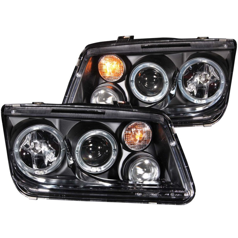 ANZO 121369 1905 fits Volkswagen 99-20 Jetta Projector Headlights w/ Halo Black (CCFL)