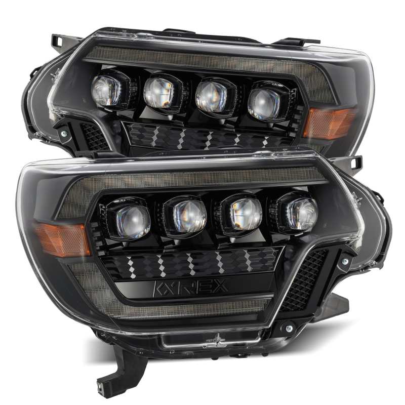 AlphaRex 880752 fits Toyota 12-15 Tacoma NOVA LED Proj Headlights Plank Alpha Blk w/Activ Light/Seq Signal/DRL