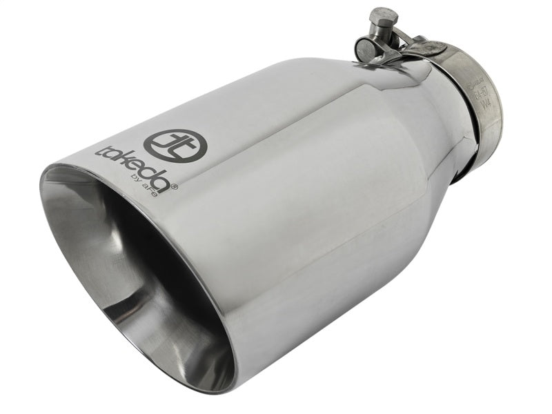 AFE 49T25454-P09  304 Stainless Steel Clamp-On Exhaust Tip 2.5in. Inlet / 4.5in