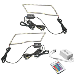 ORACLE Lighting 1328-504 Oracle 09-18 fits Dodge Ram RGB+A + Switchback Quad Headlight Halo Kit w/ Simple Controller