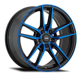 Konig MY8851243F Myth 18x8 5x112 ET43 Gloss Black w/ Blue Tinted Clearcoat