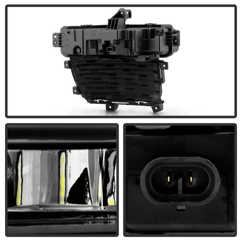 SPYDER 9054365 22-24 fits Jeep Grand Cherokee (3-Row) OEM LED Fog Lights w/Switch - Clear (FL-JGC22-3R-LED-C)