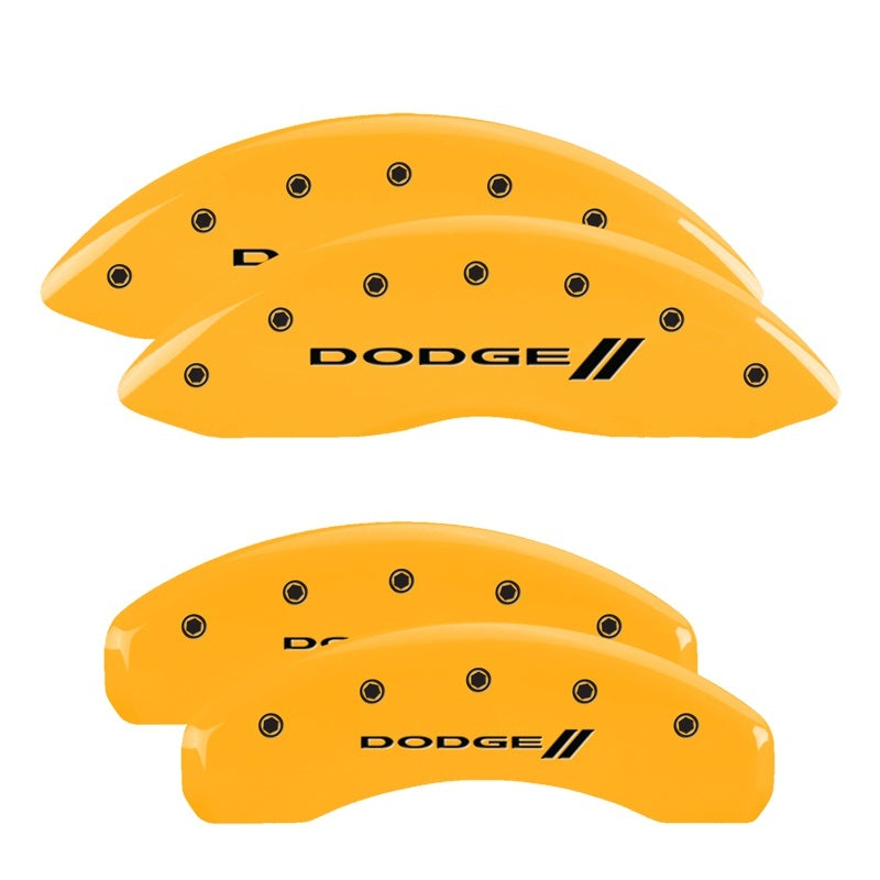 MGP 12204SDD3YL 4 Caliper Covers Engraved Front & Rear 11-18 fits Dodge Durango