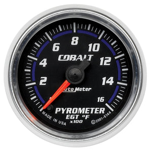 AutoMeter 6144 Autometer Cobalt 52mm 1600 Deg F Electronic Pyrometer Gauge
