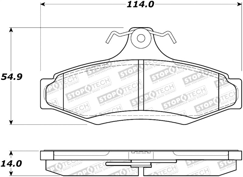 Stoptech 308.0724 Street Brake Pads