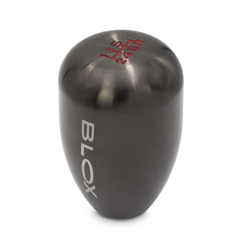 BLOX Racing BXAC-00210-6 6-Speed Billet Shift Knob - Gun Metal 12x1.25mm