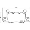Brembo OE P65038 fits Porsche 911/Panamera/Cayman Spyder Rear Low-Met Brake Pad