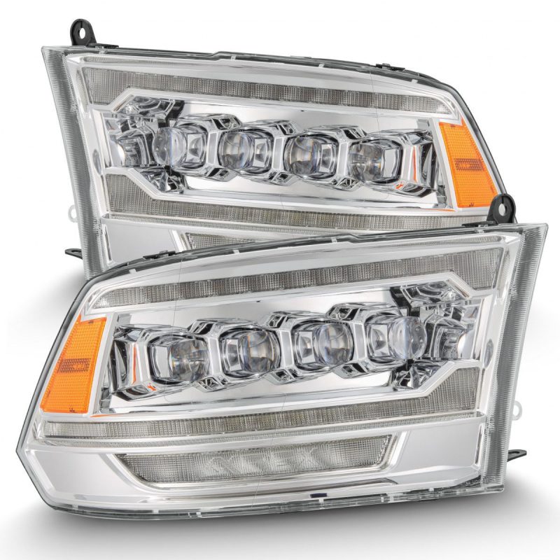 AlphaRex 880556 fits Ram 09-18 2500 NOVA LED Proj Headlights Plank Style Chrome w/Activ Light/Seq Signal/DRL