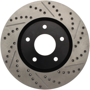 Stoptech 127.42074L 1/02-05 Infiniti G35 (alloy disc) / 6/02-05 Nissan 350Z Slotted & Drilled Left Front Rotor