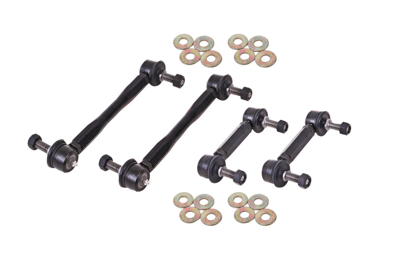 BMR ELK012 S550 Mustang Front and Rear Sway Bar End Link Kit - Black