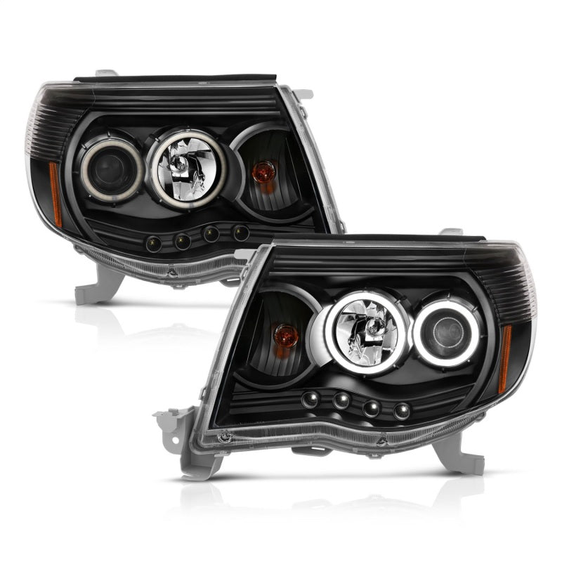 ANZO 121282 2011 fits Toyota 05-20 Tacoma Projector Headlights w/ Halo Black