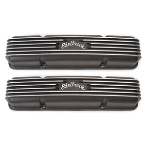 Edelbrock 41453 Valve Cover Classic Series fits Chevrolet 1959-1986 262-400 CI V8 Black