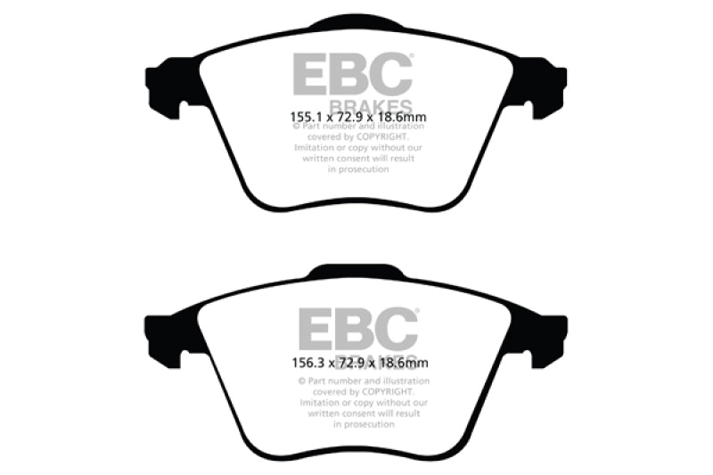 EBC DP21574 fits Mazda 07-13 3 2.3 Turbo Greenstuff Front Brake Pads