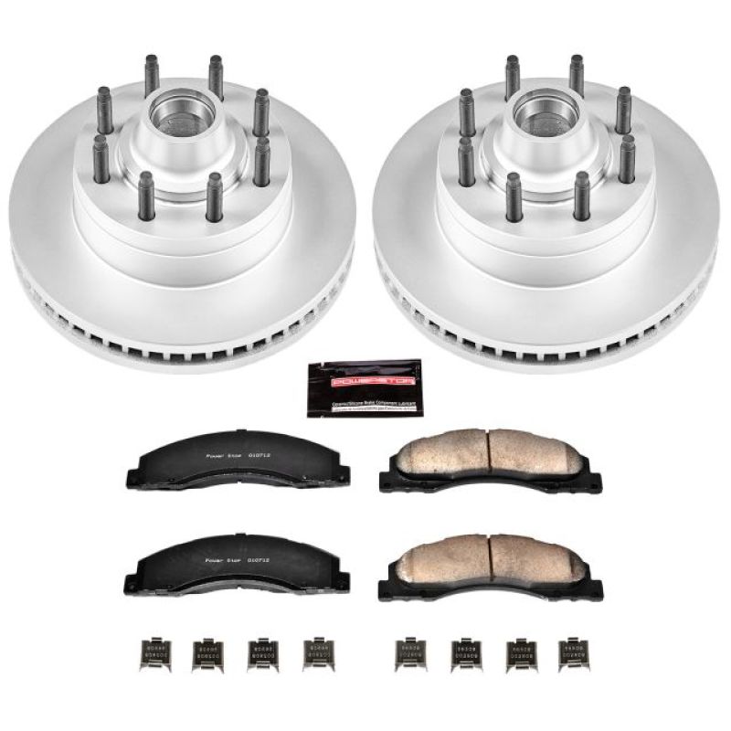 Power Stop CRK4716 17-18 fits Ford E-450 Super Duty Front Z17 Coated Brake Kit