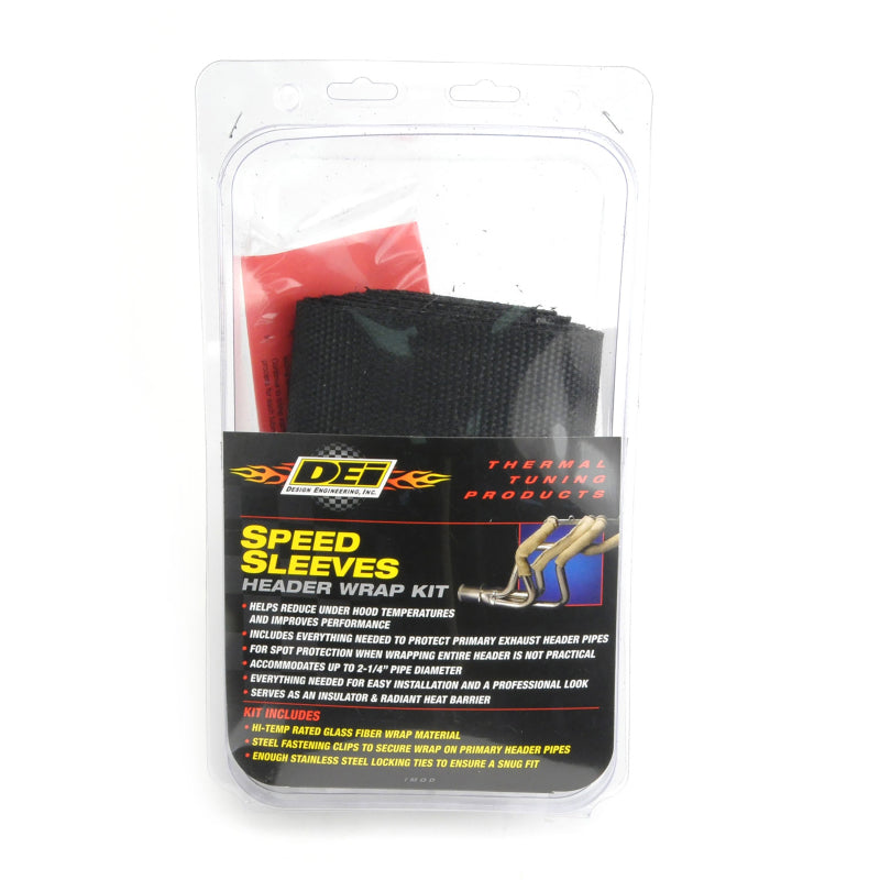 DEI  10083 Exhaust Wrap Kit - 8 Cylinder - Speed Sleeves - Black