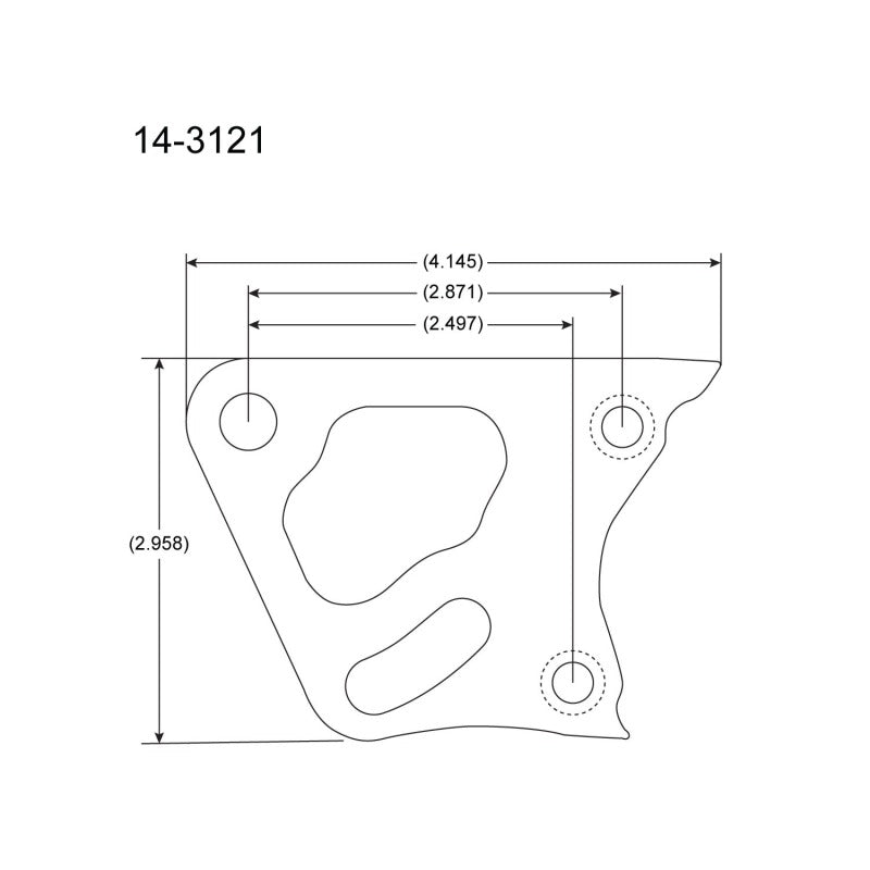 Peterson Fluid Systems 14-3121 fits Chevrolet Big Block Mount Blade - Right Side