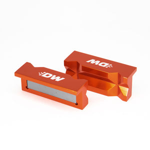 DeatschWerks 6-02-1007 4in. Aluminum Soft Jaws w/ Magnet - Orange Anodized
