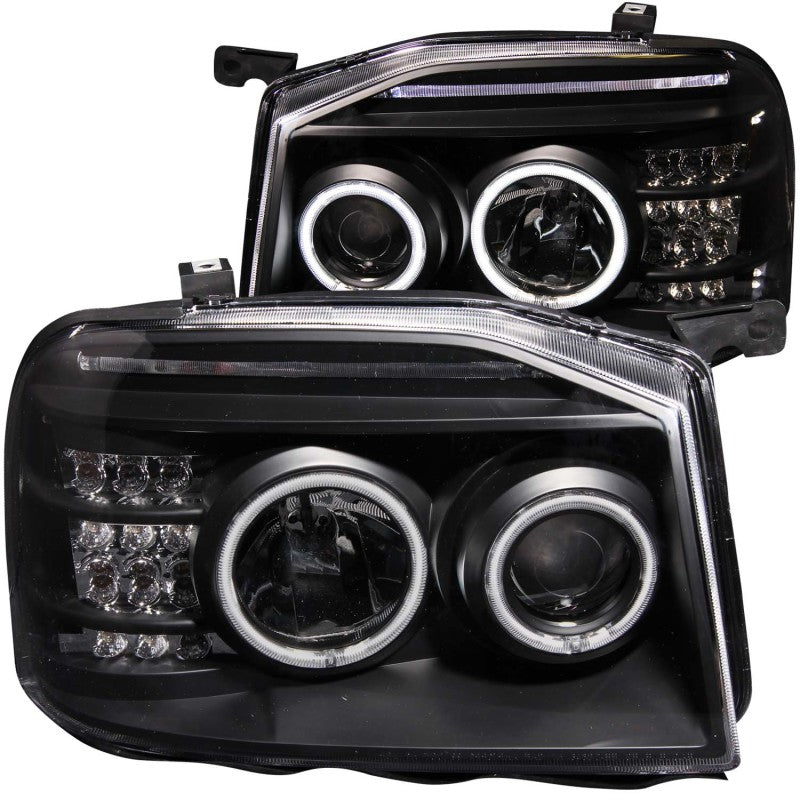 ANZO 111172 2004 fits Nissan 01-20 Frontier Projector Headlights w/ Halo Black (CCFL)