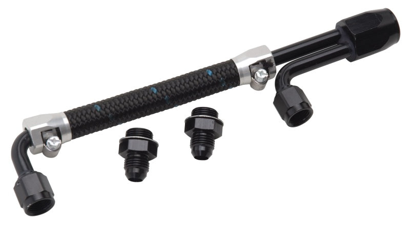 Edelbrock 80913 Dual Quad Fuel Line Kit In Clr/Blk Finish