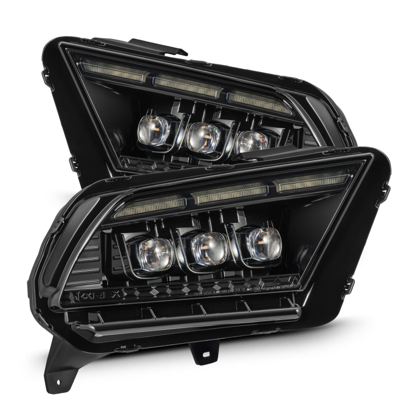 AlphaRex 880488 13-14 fits Ford Mustang NOVA LED Proj Headlights Alpha-Blk w/