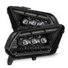 AlphaRex 880488 13-14 fits Ford Mustang NOVA LED Proj Headlights Alpha-Blk w/