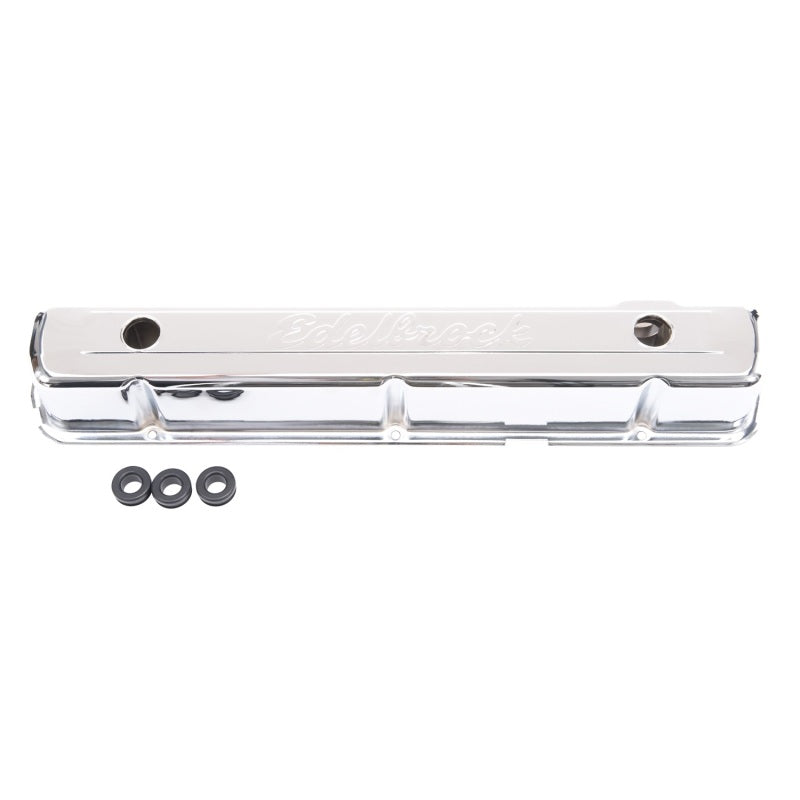 Edelbrock 4477 Valve Cover Signature Series fits Chevrolet 1962-2001 194-292 CI Inline 6 Chrome