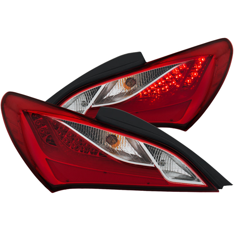 ANZO 321334 2013 Hyundai fits Genesis 10-20 LED Taillights Red/Clear