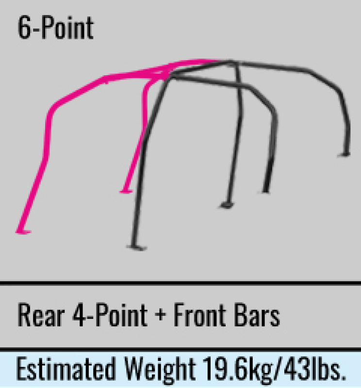 Cusco 232 261 B Safety 21 Roll Cage 6pt 2 Passenger Escape Dash 02-04 fits Suba
