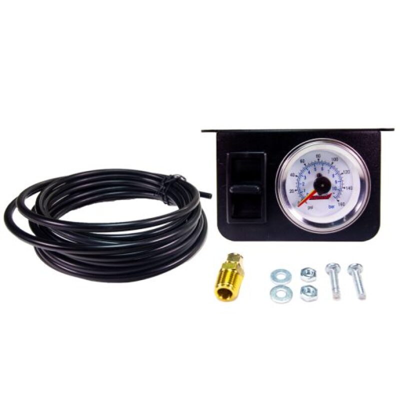 Kleinn 1304 Illuminated Dual Needle 160 PSI Dash Panel Gauge Kit w/ On/Off Switch
