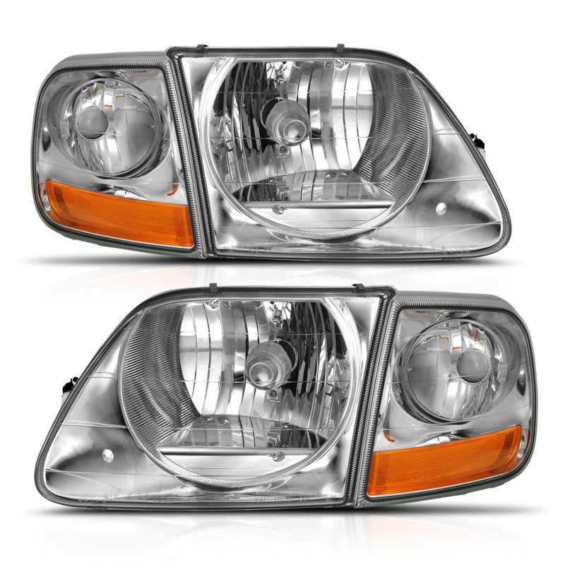 ANZO 111438 1903 fits Ford 97-20 F-150 Crystal Headlight G2 Clear With Parking Light