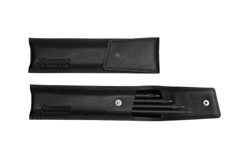 Akrapovic 801726 Leather Pencil Case - Black