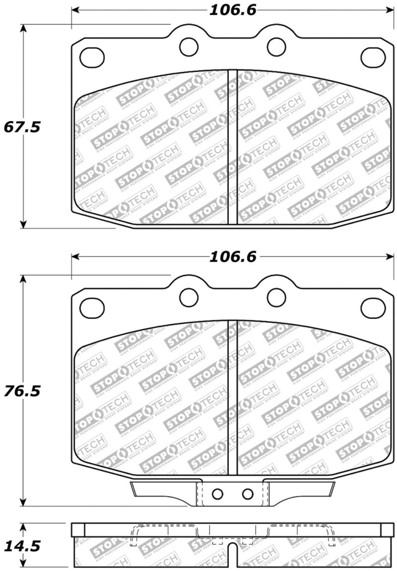 Stoptech 305.0331 86-91 Mazda RX-7 Street Select Front Brake Pads