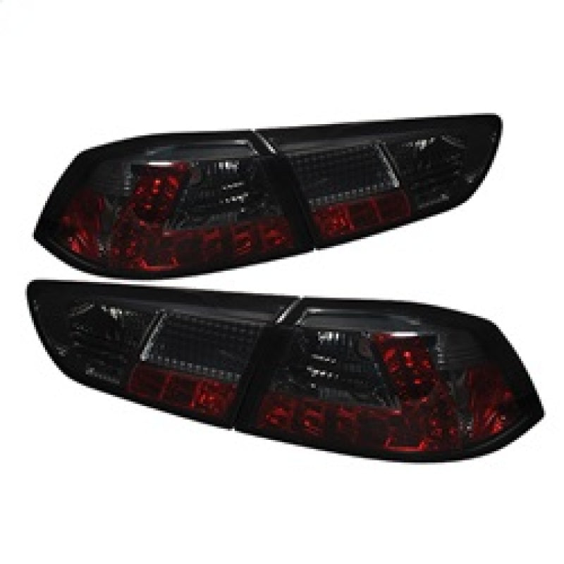 Spyder 5030399 fits Mitsubishi 08-14 Lancer/Evolution X LED Tail Lights Smke AL