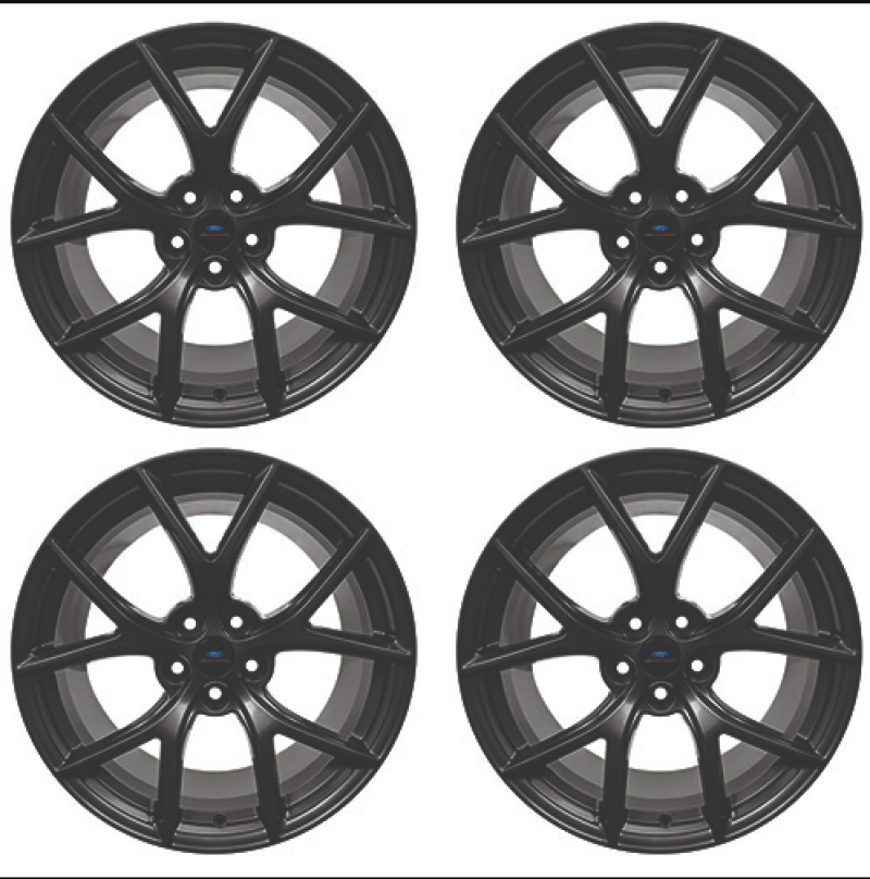 fits Ford 15-20 Racing M-1007K-DC19XMB Mustang19x10.5in & 19x11in Wheel Kit w/TPMS - Matte Black