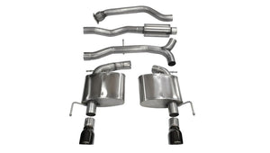 CORSA Performance 14888BLK Corsa 2013-2019 fits Cadillac ATS Sedan 2.0L A/T Black Sport Dual Rear Cat-Back Exhaust