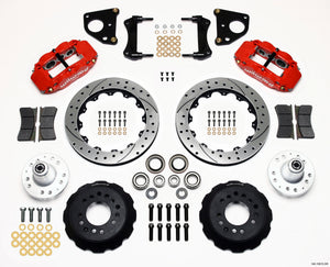 Wilwood 140-10815-DR fits Narrow Superlite 6R Front Hub Kit 12.88in Drilled Red