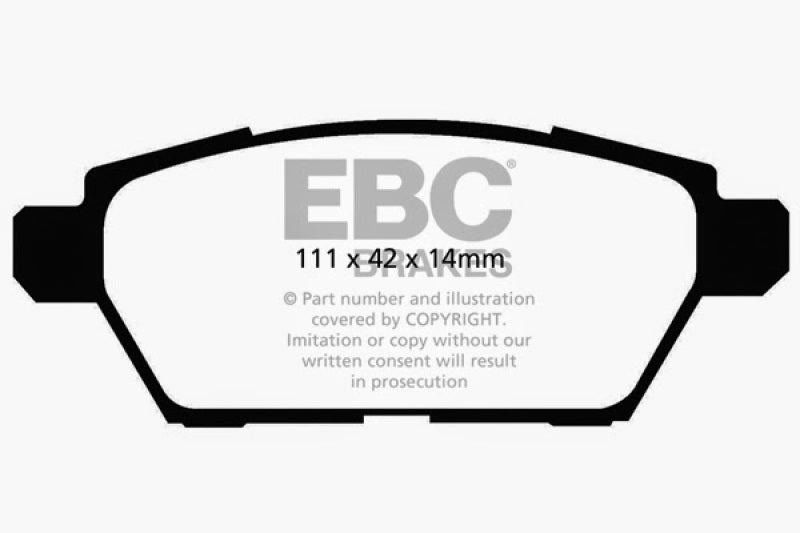 EBC DP21766 fits Ford 06-09 Fusion 2.3 Greenstuff Rear Brake Pads