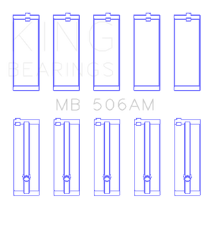KING MB506AM1.0 Engine Bearings fits Toyota 22R (Size +1.0mm) Main Bearing Set
